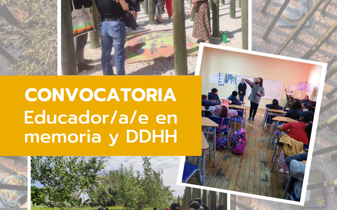 CONVOCATORIA: Memorial Paine busca Educador/a/e en Memoria y Derechos Humanos para su equipo de trabajo